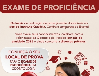 Exame Nacional de Proficincia em Odontologia: Locais da Prova Disponveis para Consulta